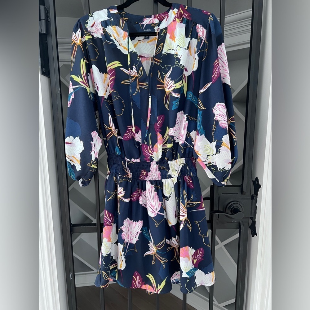 Kaari Blue Navy Floral Dress